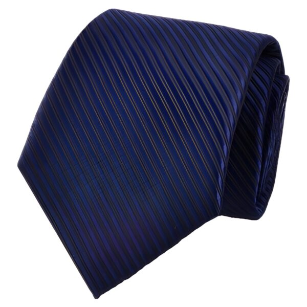 Λεπτή ανδρική γραβάτα Original Men's Fashion Black Thin Stripes 6 εκ., μπλε