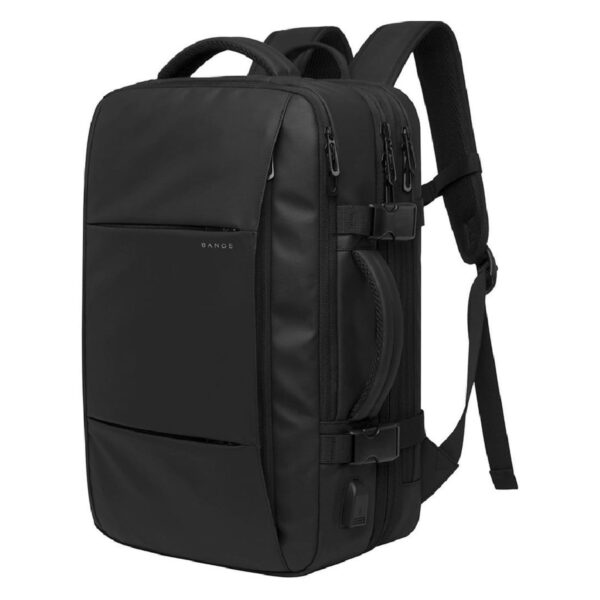 Αδιάβροχη υφασμάτινη τσάντα πλάτης Bange για laptop 17,3", μαύρη