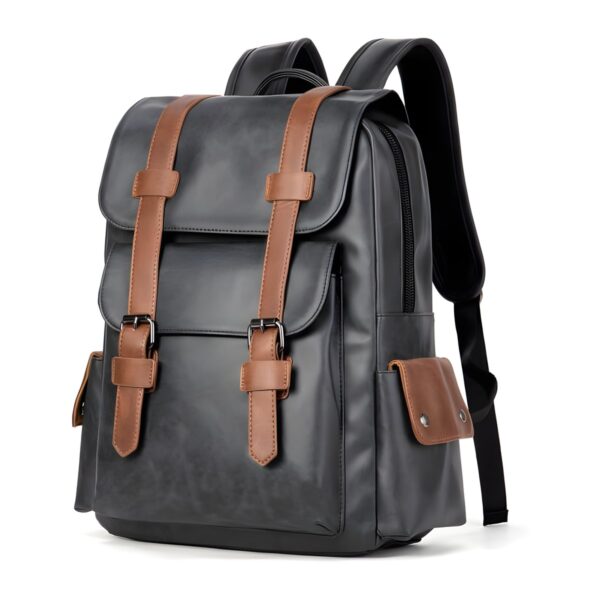 Ανδρικό σακίδιο πλάτης Cardinal 12L από eco leather, μαύρο