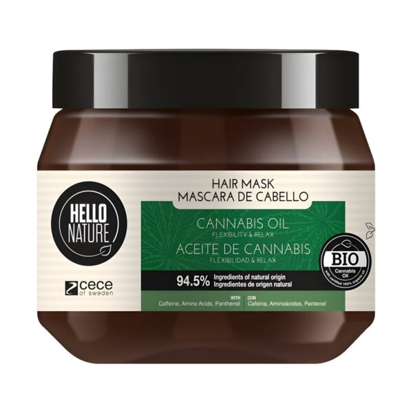 Βιολογική μάσκα μαλλιών Cece of Sweden Hello Nature Bio Cannabis Oil Mask, 250 ml