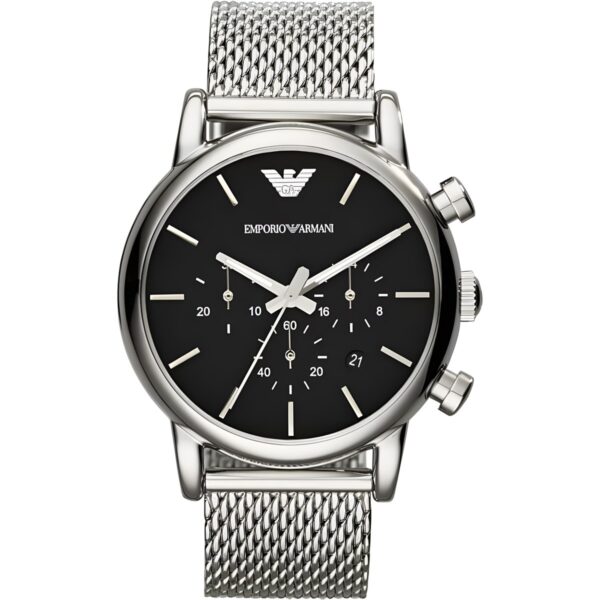 Ανδρικό ρολόι χρονογράφος Emporio Armani Classic με ατσάλινο μπρασελέ, 41 mm