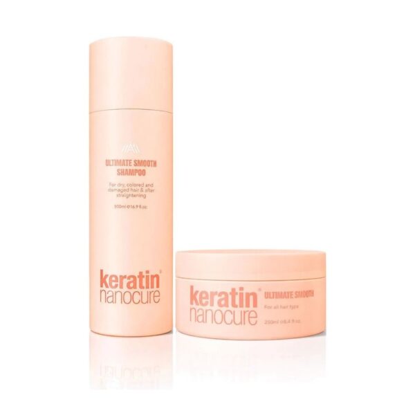 Σετ περιποίησης μαλλιών Keratin Nanocure Smooth Set Duo με σαμπουάν 500 ml και μάσκα 250 ml