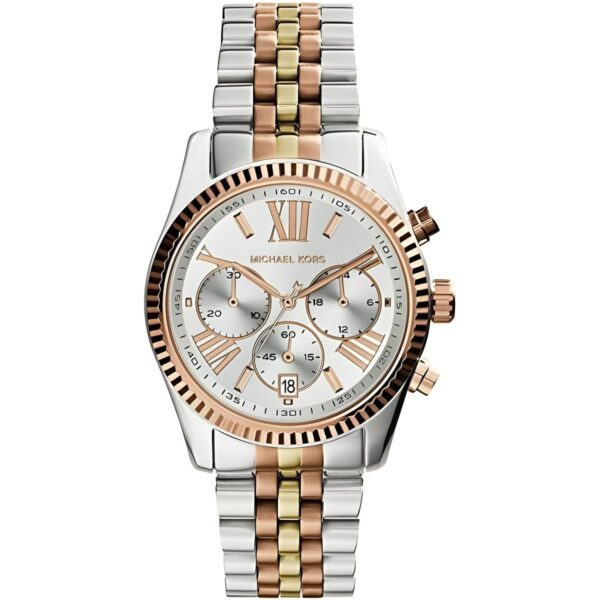 Γυναικείο ρολόι χρονογράφος Michael Kors Lexington με ατσάλινο μπρασελέ, ροζ χρυσό