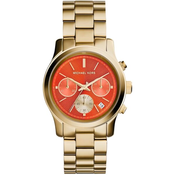 Γυναικείο ρολόι χρονογράφος Michael Kors Runway με χρυσό μεταλλικό μπρασελέ, 38 mm