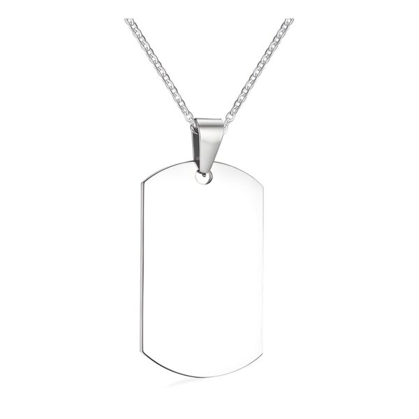 Αλυσίδα λαιμού Original Men's Fashion από ατσάλι 316L με Dog Tag, 70 εκ., ασημί
