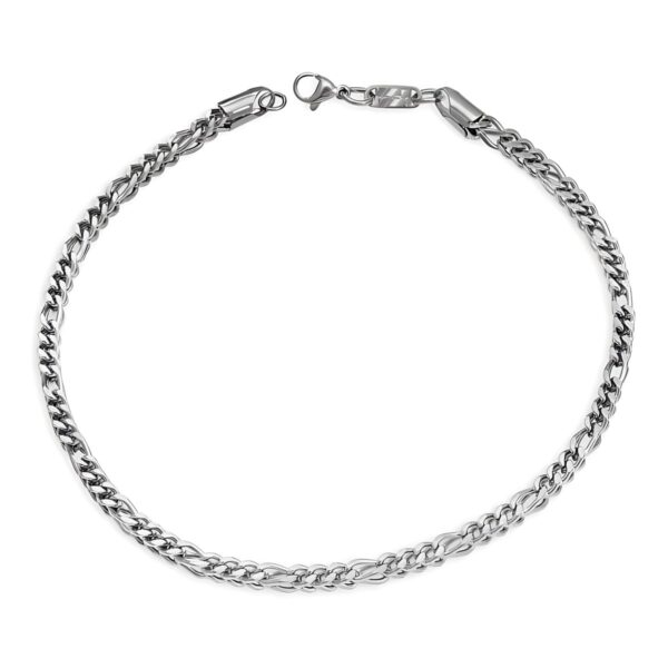 Ανδρική ατσάλινη αλυσίδα λαιμού Original Men's Fashion Rope Premium, 58 εκ., ασημί