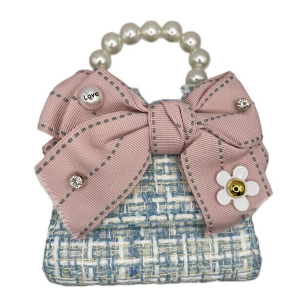 Παιδική υφασμάτινη τσάντα χιαστί Pink Lady Love Bow, μπλε