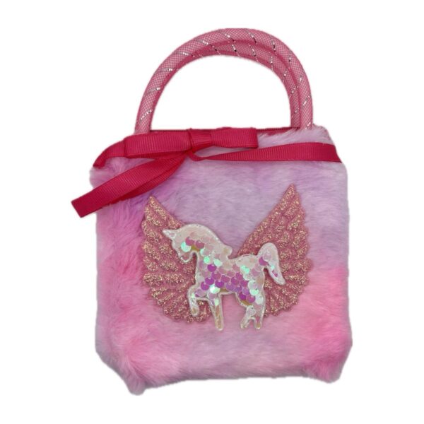 Παιδική υφασμάτινη τσάντα χιαστί Pink Lady Unicorn, κόκκινη
