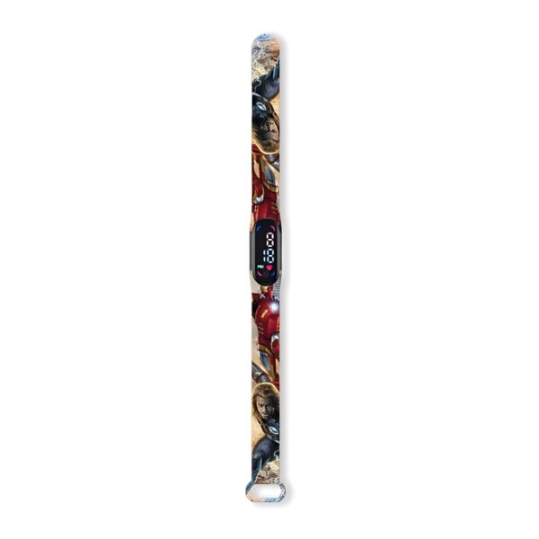 Παιδικό αδιάβροχο smartwatch Iron Man με λουράκι καουτσούκ/πλαστικό, κίτρινο
