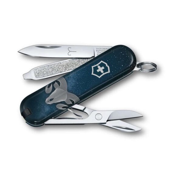 Ελβετικός σουγιάς Victorinox Classic SD Zodiac Κριός 7 λειτουργιών, μπλε, 58 mm