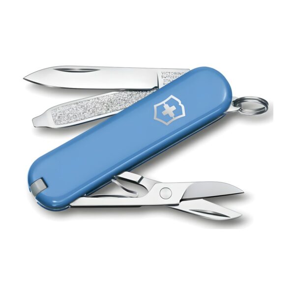 Ελβετικός σουγιάς Victorinox Classic SD 7 λειτουργιών, μπλε Summer Rain, 58 mm